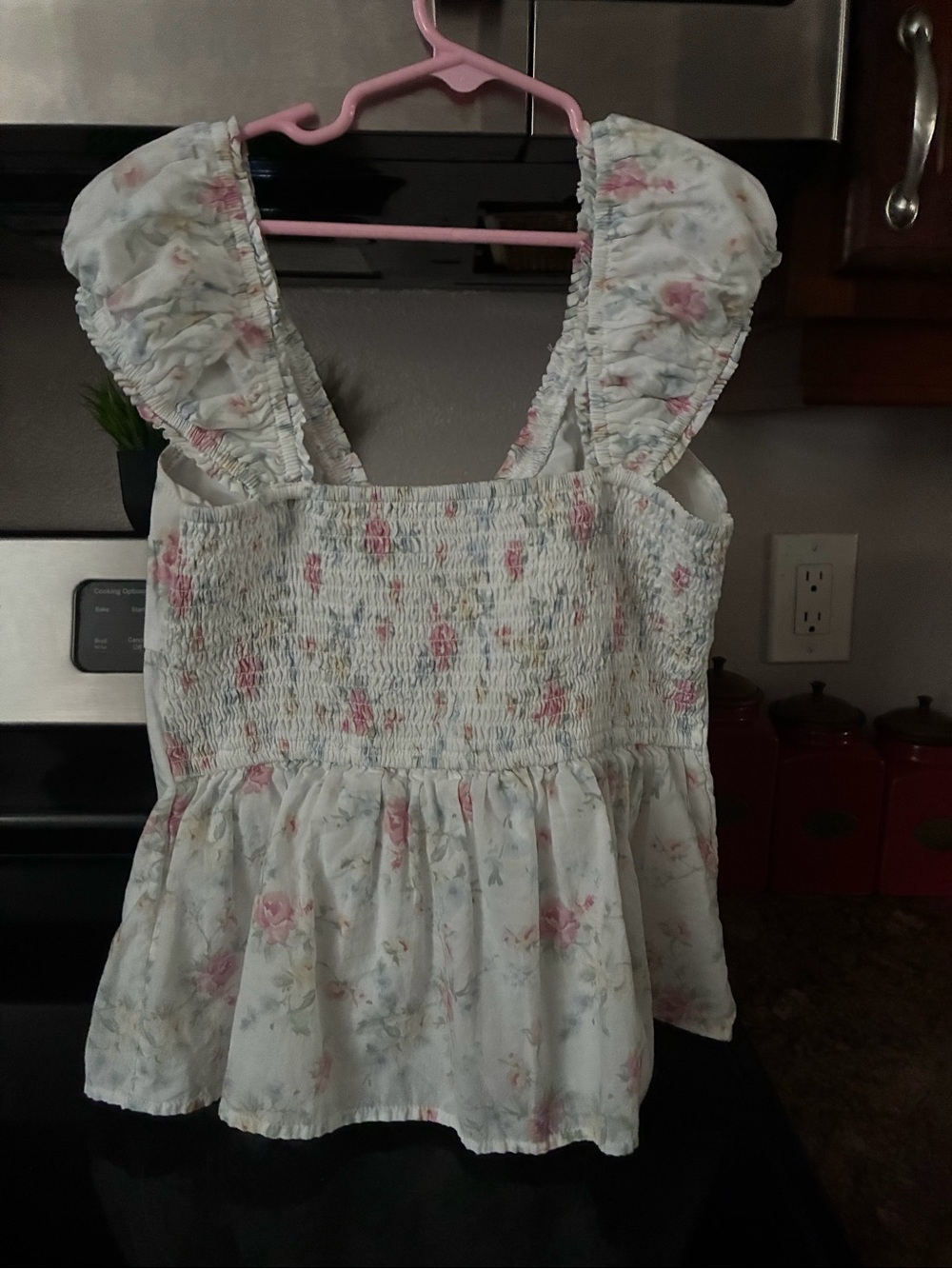 Hollister White Smocked Knit Tank Top - Picture 5 of 6